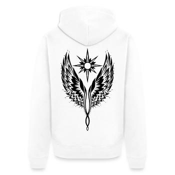 Angel Wing Angel Wing Archange - Veste à capuche bio Premium Unisexe - blanc - Dos - Thijin (182cm)