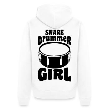 Drummer - Unisex Premium Organic Zip Hoodie - white - Back - Thijin (182cm)