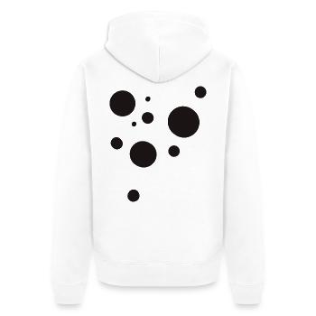 Dots - Unisex Premium Bio Zip Hoodie - Weiß - Hinten - Thijin (182cm)