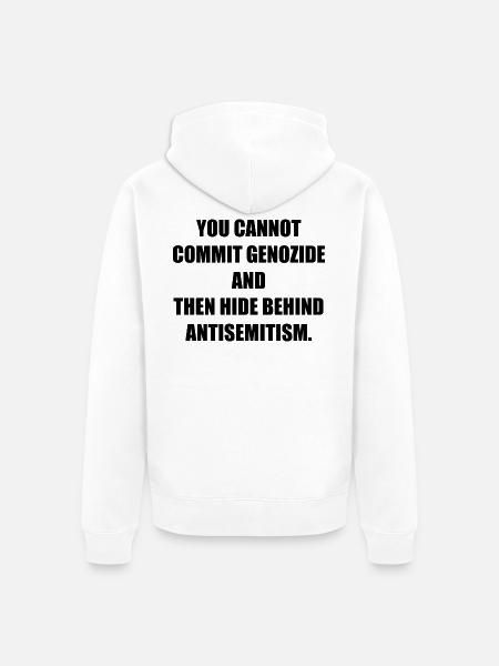 GENOZIDE COMMIT - Unisex Premium Bio Zip Hoodie - Weiß