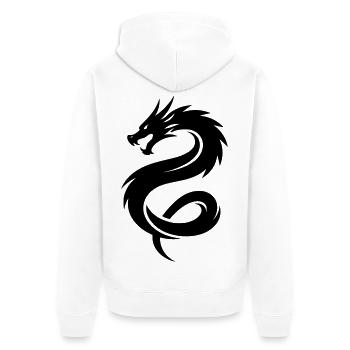 Dragon d’Asie - Veste à capuche bio Premium Unisexe - blanc - Dos - Thijin (182cm)