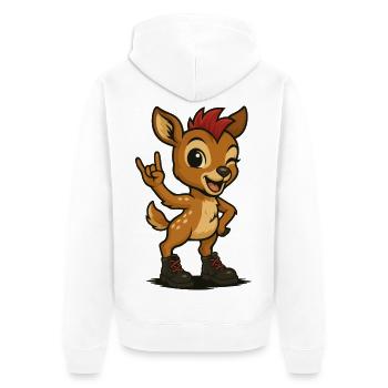 Punk Rock Fauve - Veste à capuche bio Premium Unisexe - blanc - Dos - Thijin (182cm)