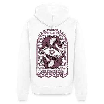 CORGI COMPOSITION - Veste à capuche bio Premium Unisexe - blanc - Dos - Thijin (182cm)