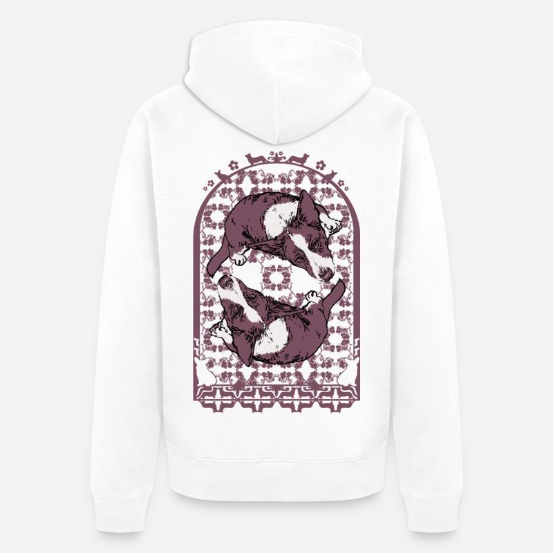 CORGI COMPOSITION - Veste à capuche bio Premium Unisexe - blanc