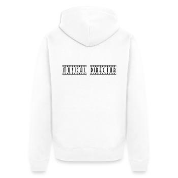 Musical_Director - Unisex Premium Bio Zip Hoodie - Weiß - Hinten - Thijin (182cm)