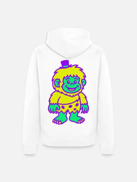 Guy with a hat - Unisex Premium Organic Zip Hoodie - white