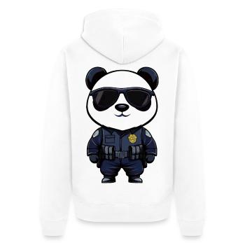 Police Pandas - Veste à capuche bio Premium Unisexe - blanc - Dos - Thijin (182cm)