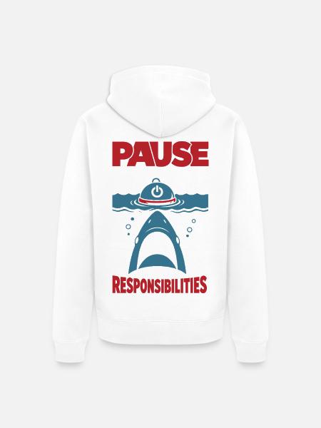 Pause the Game Not My Responsibilities - Unisex Premium Organic Zip Hoodie - white