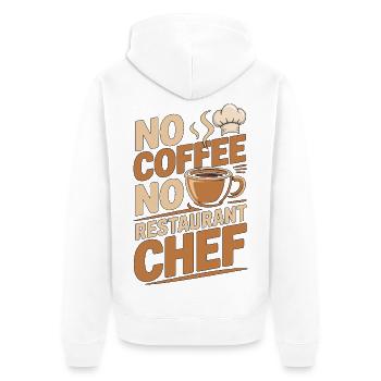 Restaurant Chef No Coffee Head Chef Coffee Lover - Unisex Premium Bio Zip Hoodie - Weiß - Hinten - Thijin (182cm)