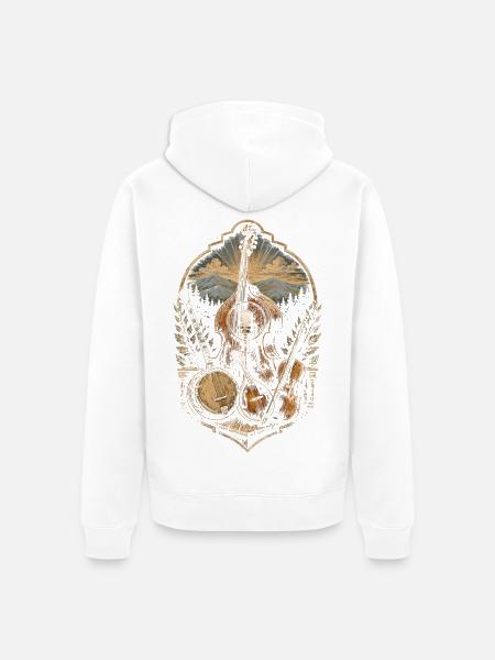 Bluegrass Musik - Unisex Premium Bio Zip Hoodie - Weiß