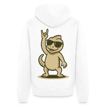 Allez-y, caméléon ! - Veste à capuche bio Premium Unisexe - blanc - Dos - Thijin (182cm)