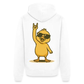 Rock'n'Roll Chick Power - Unisex Premium Organic Zip Hoodie - white - Back - Thijin (182cm)