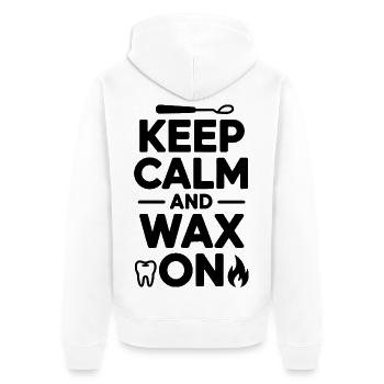 Dental Lab Technician Bridge Work  - Unisex Premium Organic Zip Hoodie - white - Back - Thijin (182cm)