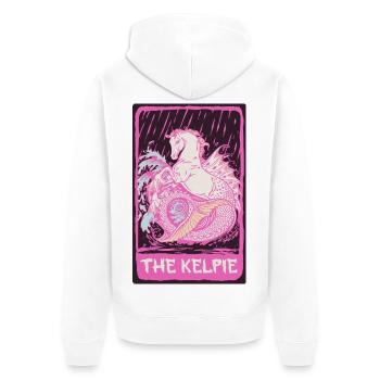 Créatures mythologiques Le Kelpie - Veste à capuche bio Premium Unisexe - blanc - Dos - Thijin (182cm)
