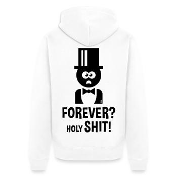 Bräutigam: Forever? Holy Shit! (Hochzeit JGA / B) - Veste à capuche bio Premium Unisexe - blanc - Dos - Thijin (182cm)