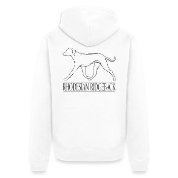 RHODESIAN RIDGEBACK chien Wilsigns - Veste à capuche bio Premium Unisexe - blanc - Dos - Thijin (182cm)