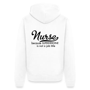 Infirmière - Veste à capuche bio Premium Unisexe - blanc - Dos - Thijin (182cm)