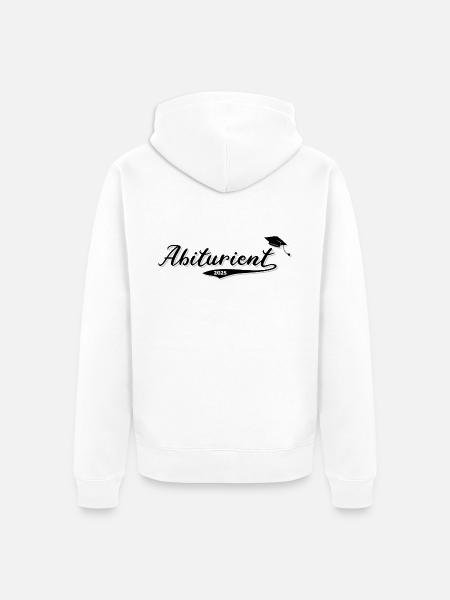 Abiturient 2025 - Unisex Premium Bio Zip Hoodie - Weiß