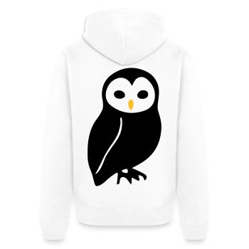 Hibou - Veste à capuche bio Premium Unisexe - blanc - Dos - Thijin (182cm)