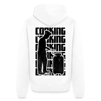 Cook - Unisex Premium Organic Zip Hoodie - white - Back - Thijin (182cm)