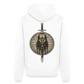 Légende viking viking marin Odin Raven Fighter - Veste à capuche bio Premium Unisexe - blanc - Dos - Thijin (182cm)