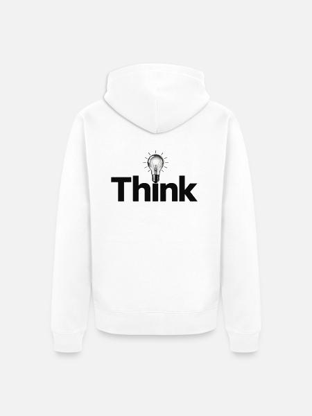 Denklicht-Idee und Inspiration - Unisex Premium Bio Zip Hoodie - Weiß
