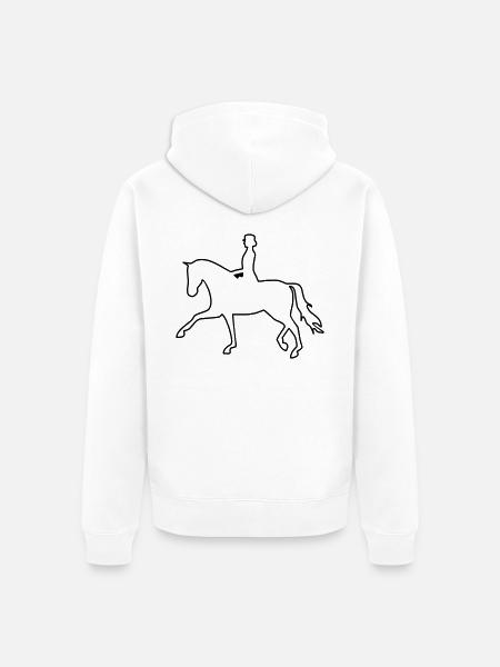 Dressur - Unisex Premium Bio Zip Hoodie - Weiß