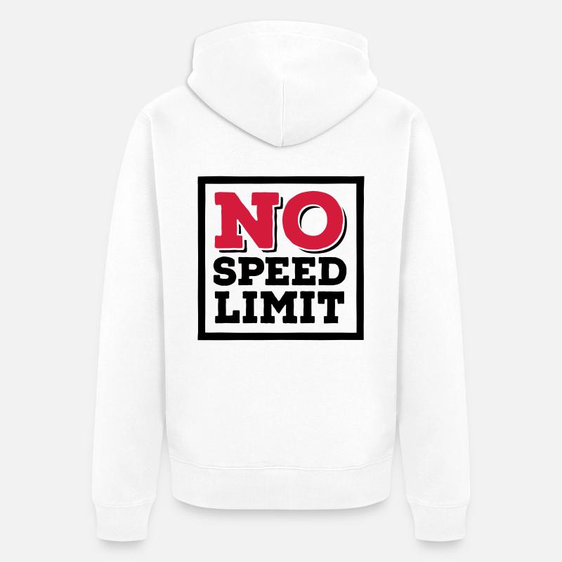 speed - Unisex Premium Bio Zip Hoodie - Weiß