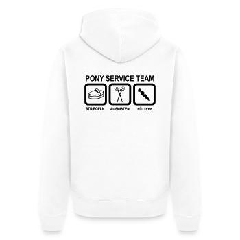 Pony - Unisex Premium Bio Zip Hoodie - Weiß - Hinten - Thijin (182cm)