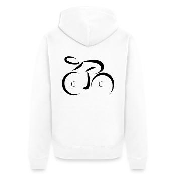 vélo - Veste à capuche bio Premium Unisexe - blanc - Dos - Thijin (182cm)