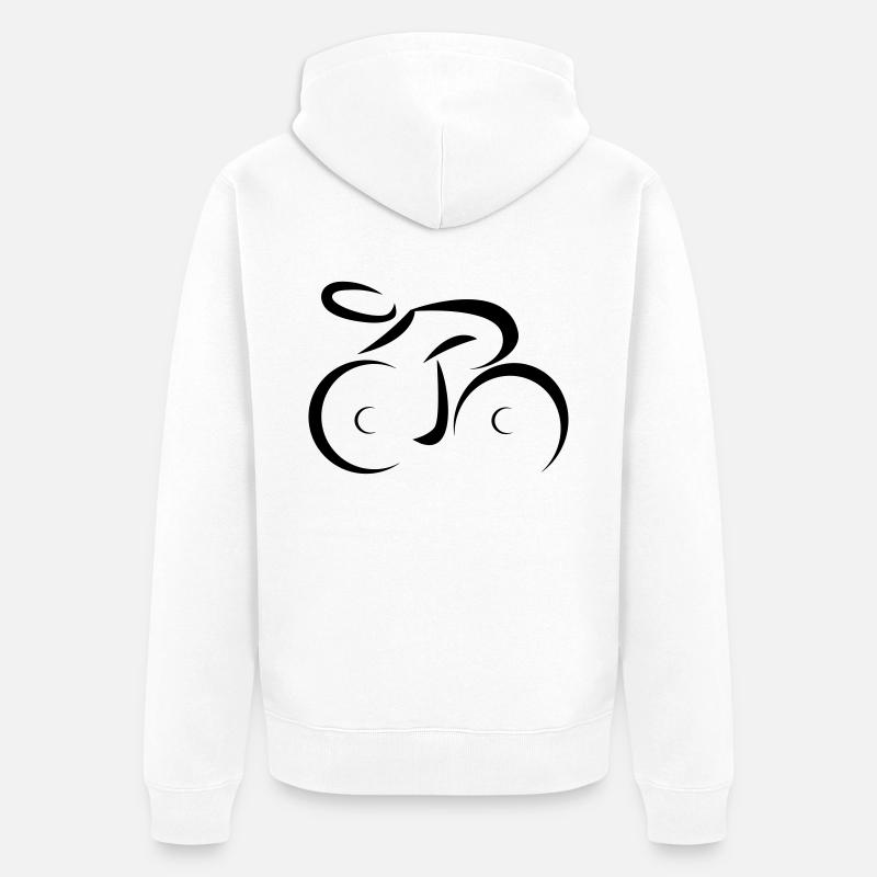 vélo - Veste à capuche bio Premium Unisexe - blanc