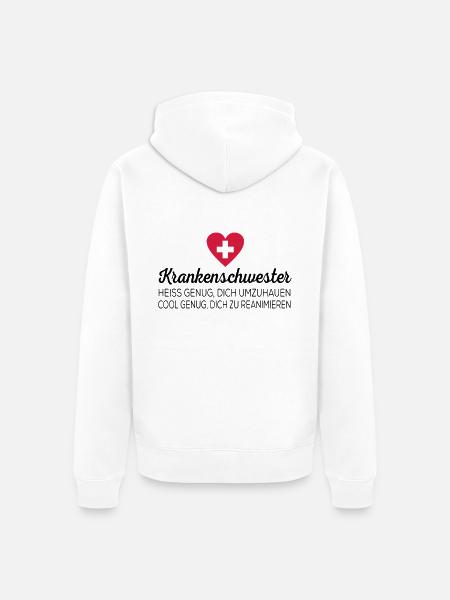 Krankenschwester - Unisex Premium Bio Zip Hoodie - Weiß