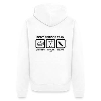 Pony - Veste à capuche bio Premium Unisexe - blanc - Dos - Thijin (182cm)