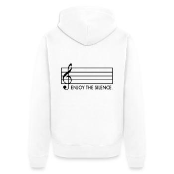 Musik - Unisex Premium Bio Zip Hoodie - Weiß - Hinten - Thijin (182cm)