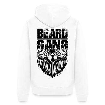 bande barbe - drôle Barbe shirt - Veste à capuche bio Premium Unisexe - blanc - Dos - Thijin (182cm)