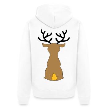 Weihnachten - Unisex Premium Bio Zip Hoodie - Weiß - Hinten - Thijin (182cm)