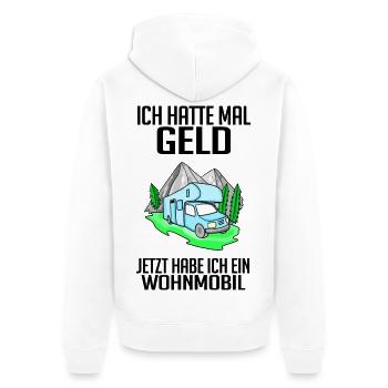 Wohnmobil Wohnwagen Campen Camping - Unisex Premium Bio Zip Hoodie - Weiß - Hinten - Thijin (182cm)