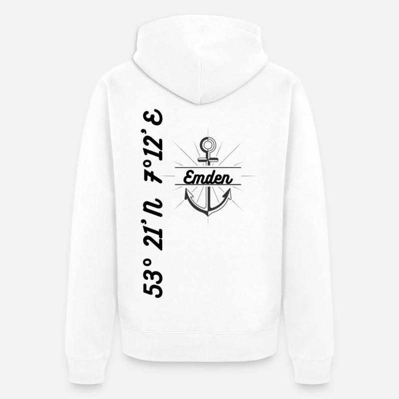 Emden coordonne le mode maritime - Veste à capuche bio Premium Unisexe - blanc