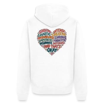 And That's Okay – Neurodivergent Mind - Unisex Premium Bio Zip Hoodie - Weiß - Hinten - Thijin (182cm)