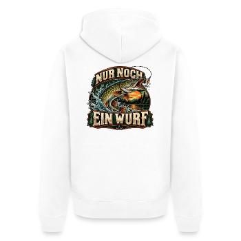 Nur Noch Ein Wurf Pike Design - Unisex Premium Bio Zip Hoodie - Weiß - Hinten - Thijin (182cm)