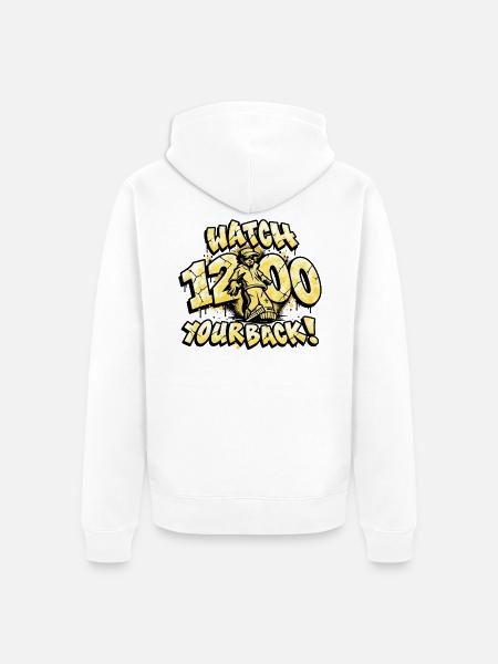 Watch 1200 Your Back Graffiti - Unisex Premium Bio Zip Hoodie - Weiß