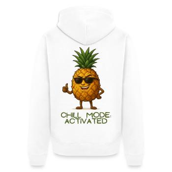 Mode Chill à l’Ananas - Veste à capuche bio Premium Unisexe - blanc - Dos - Thijin (182cm)