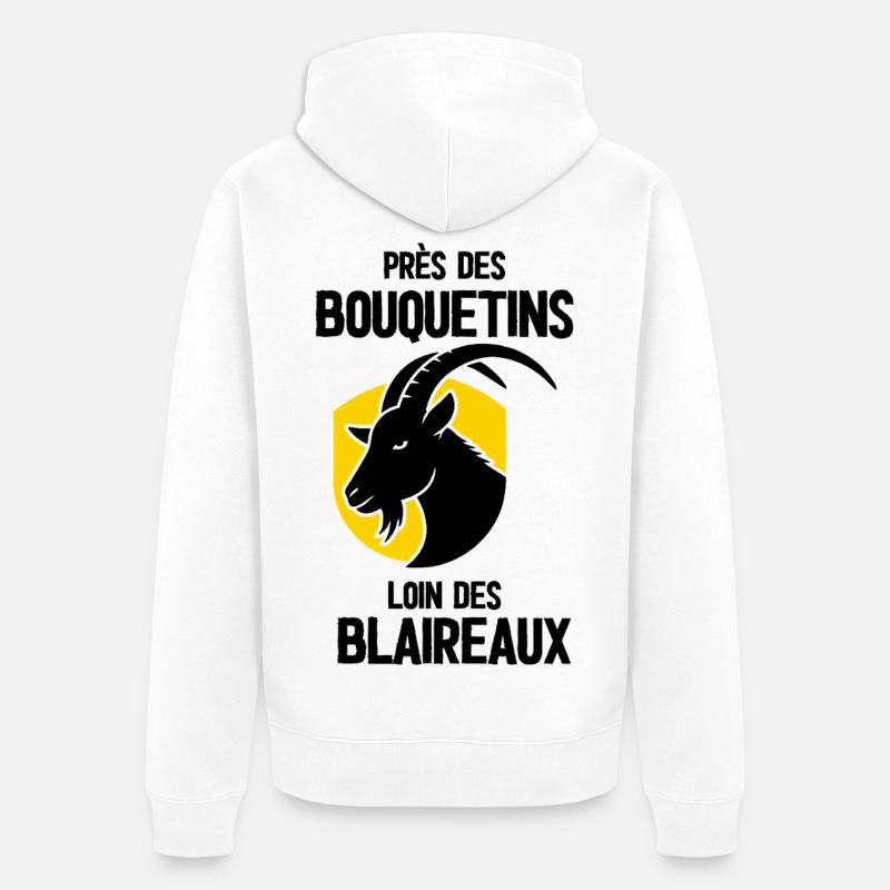 Dragon doré en silhouette - Veste à capuche bio Premium Unisexe - blanc