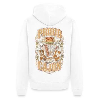 Cajun Kultur - Unisex Premium Bio Zip Hoodie - Weiß - Hinten - Thijin (182cm)