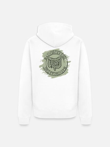 Bauchgefühl - Unisex Premium Bio Zip Hoodie - Weiß