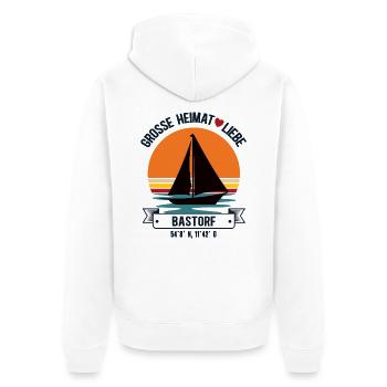 Bastorf Heimat Ostsee Mecklenburg Vorpommern Küste - Unisex Premium Bio Zip Hoodie - Weiß - Hinten - Thijin (182cm)