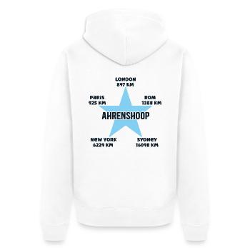 Ahrenshoop Ostseeküste Ostsee Urlaub Meck Pomm - Unisex Premium Bio Zip Hoodie - Weiß - Hinten - Thijin (182cm)