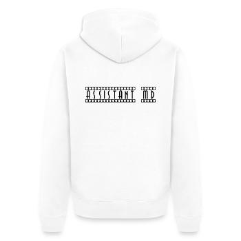 Assistant_MD - Unisex Premium Bio Zip Hoodie - Weiß - Hinten - Thijin (182cm)