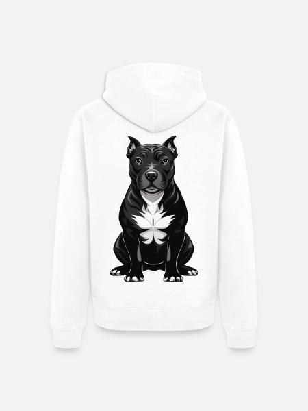 Hundesitten - Unisex Premium Bio Zip Hoodie - Weiß