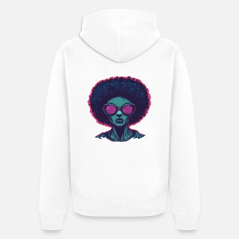 Disco - Unisex Premium Bio Zip Hoodie - Weiß
